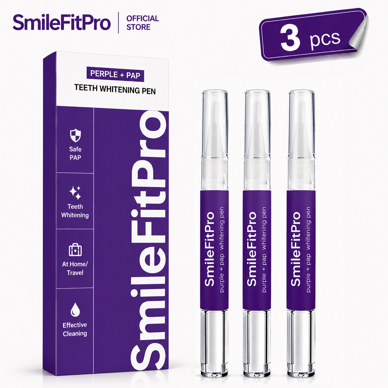 🦷 SmileFitPro PAP+ Purple Teeth Whitening Pen 💜