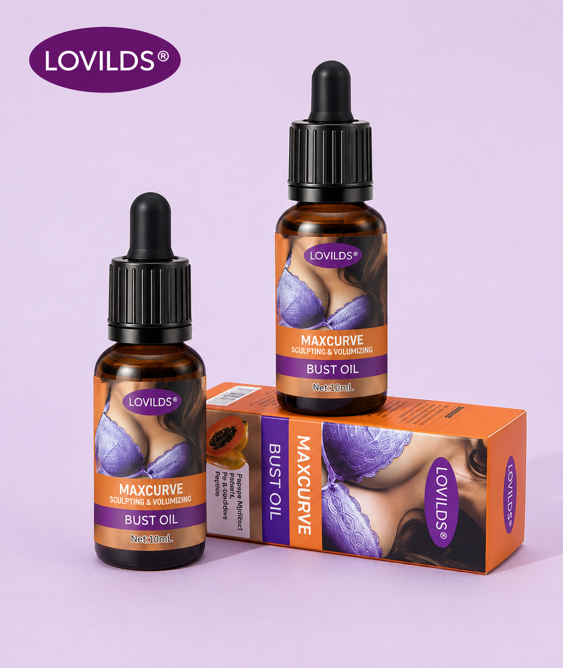 BOGO Free! 👇💗 LOVILDS™ MaxCurve Volumizing Bust Oil ✨ | Daily Botanical Curve Care 🌿