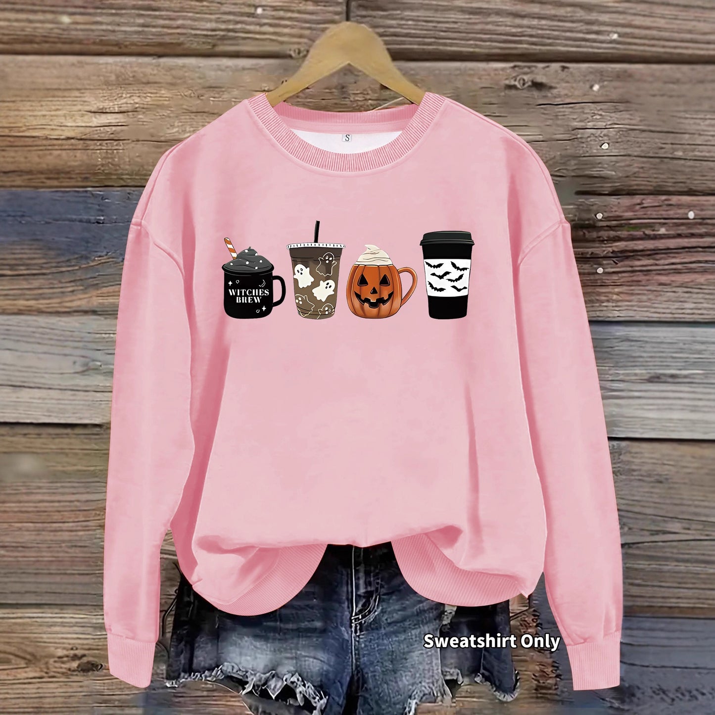 Round neck hoodie for women Halloween
