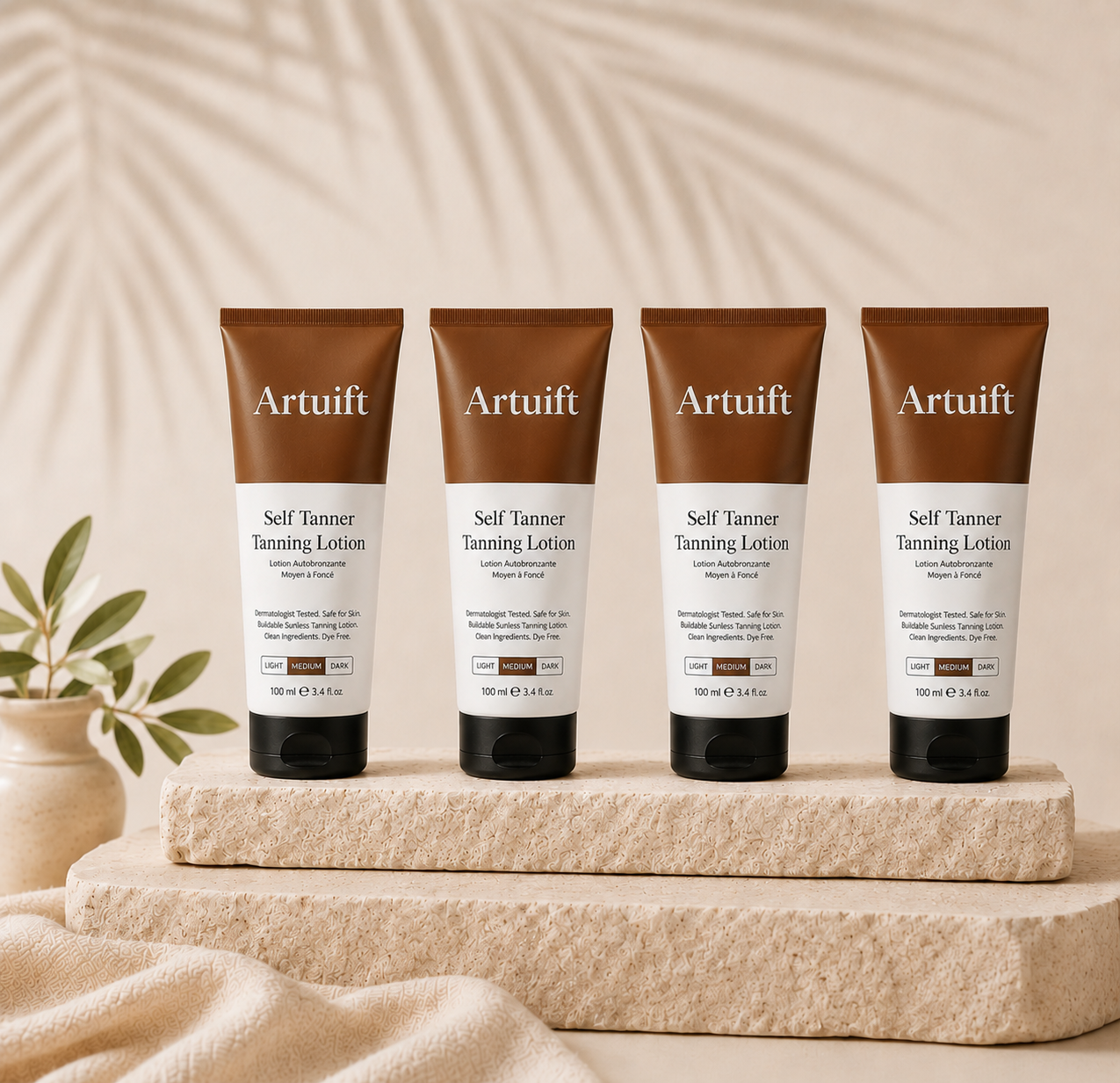 🔥 Last Day! Buy 1 Get 1 Free – Artuift Self Tanner Body Lotion | Natural Glow Sunless Tanning Cream