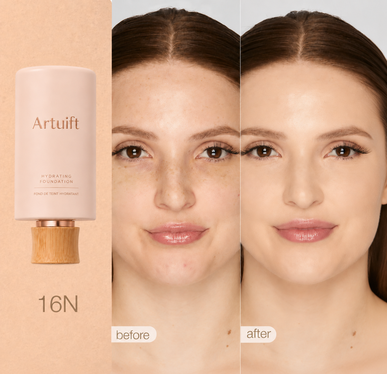 ✨ Artuift Serum Foundation – Hydrating Glow Finish 💧 (Free Brush Included 🎁)