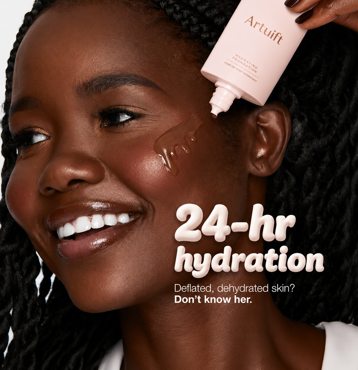✨ Artuift Serum Foundation – Hydrating Glow Finish 💧 (Free Brush Included 🎁)