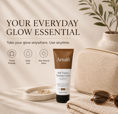 🔥 Last Day! Buy 1 Get 1 Free – Artuift Self Tanner Body Lotion | Natural Glow Sunless Tanning Cream