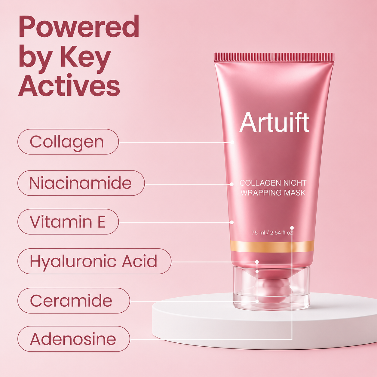✨ Artuift Collagen Night Wrapping Mask｜Overnight Firming & Hydrating Sleep Mask 💖