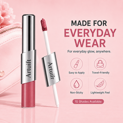 💋 BUY 1 GET 1 FREE ✨ Artuift™ Perfect Twin Lip| 12H Velvet Matte & Mirror Gloss Lip Duo