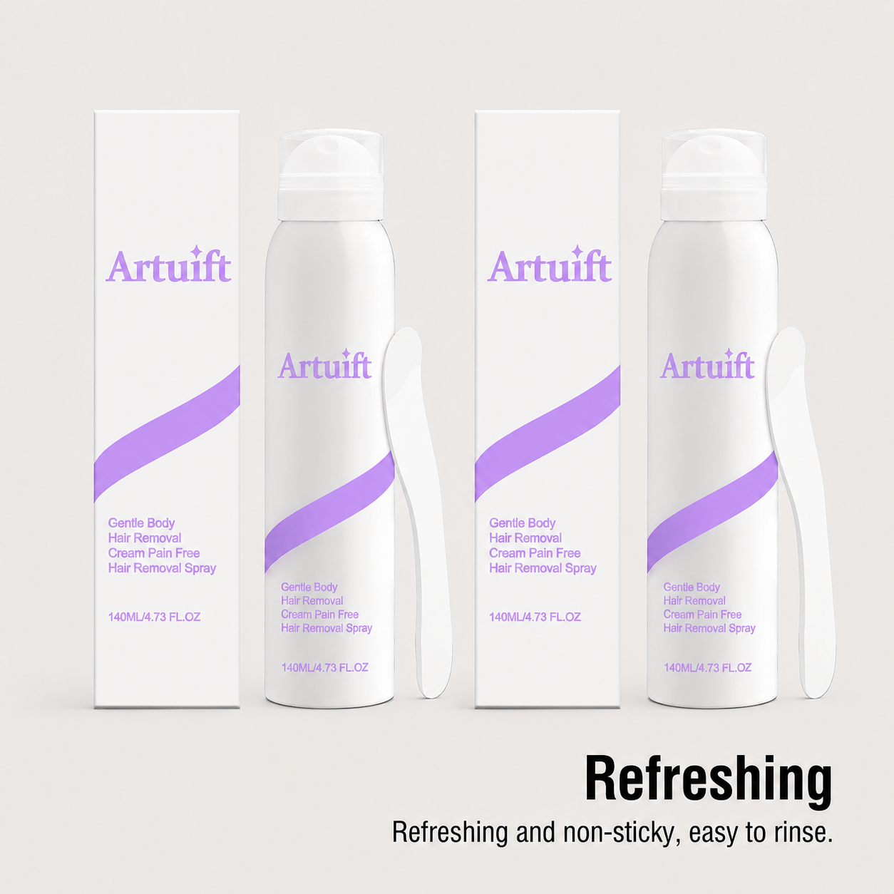 🔥(Buy 2 get 1 free)Artuift Spray Hair Removal Mousse for Sensitive Skin | Fast & Gentle Depilatory with Aloe Vera & Hyaluronic Acid for Smooth, Silky Skin