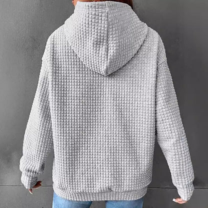 Waffle hooded long sleeved Halloween printed hoodie