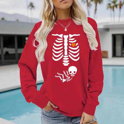 Halloween Witch Brewing Printed Loose Bottom Long Sleeve Oversized Hoodie