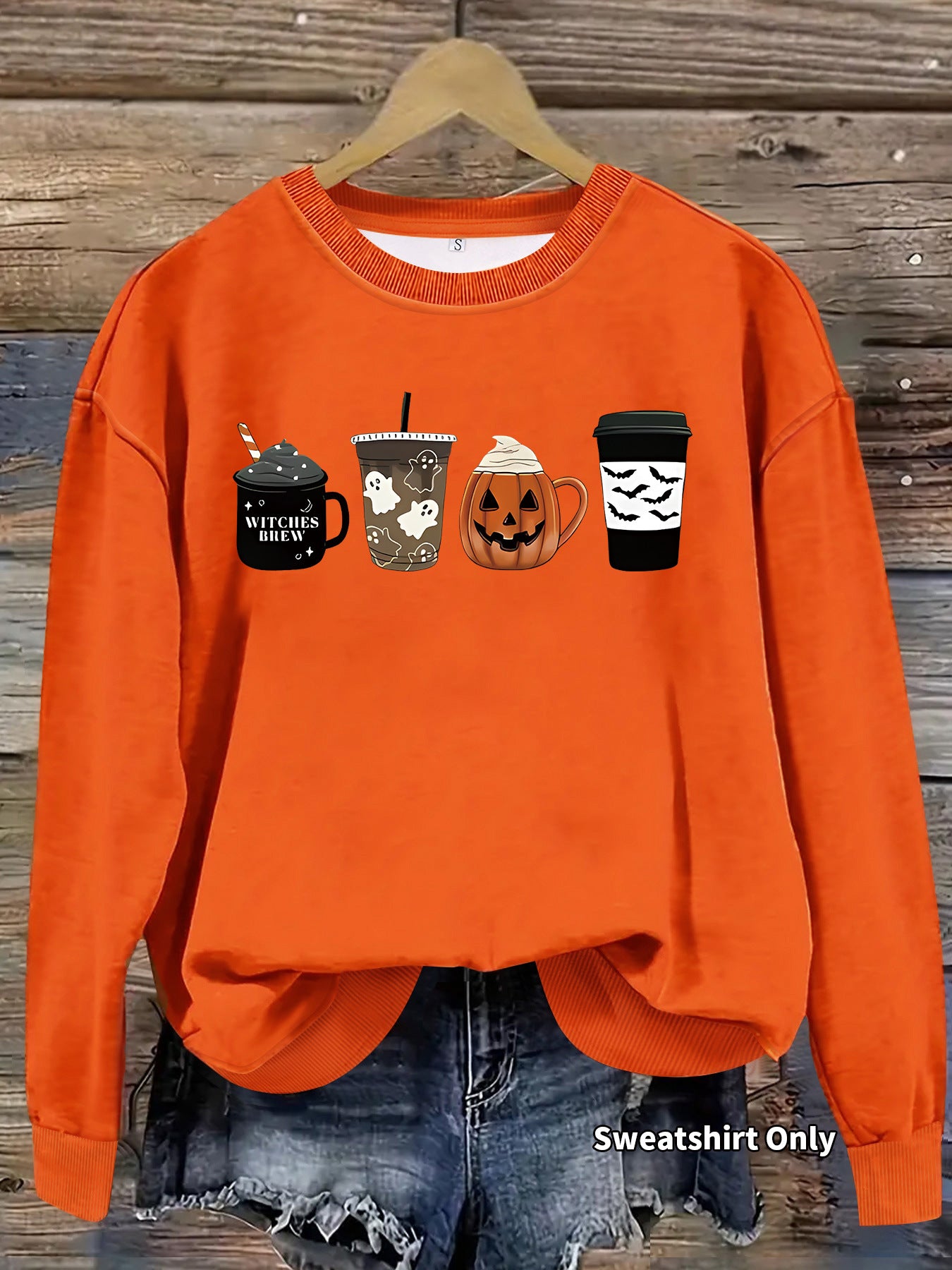 Round neck hoodie for women Halloween
