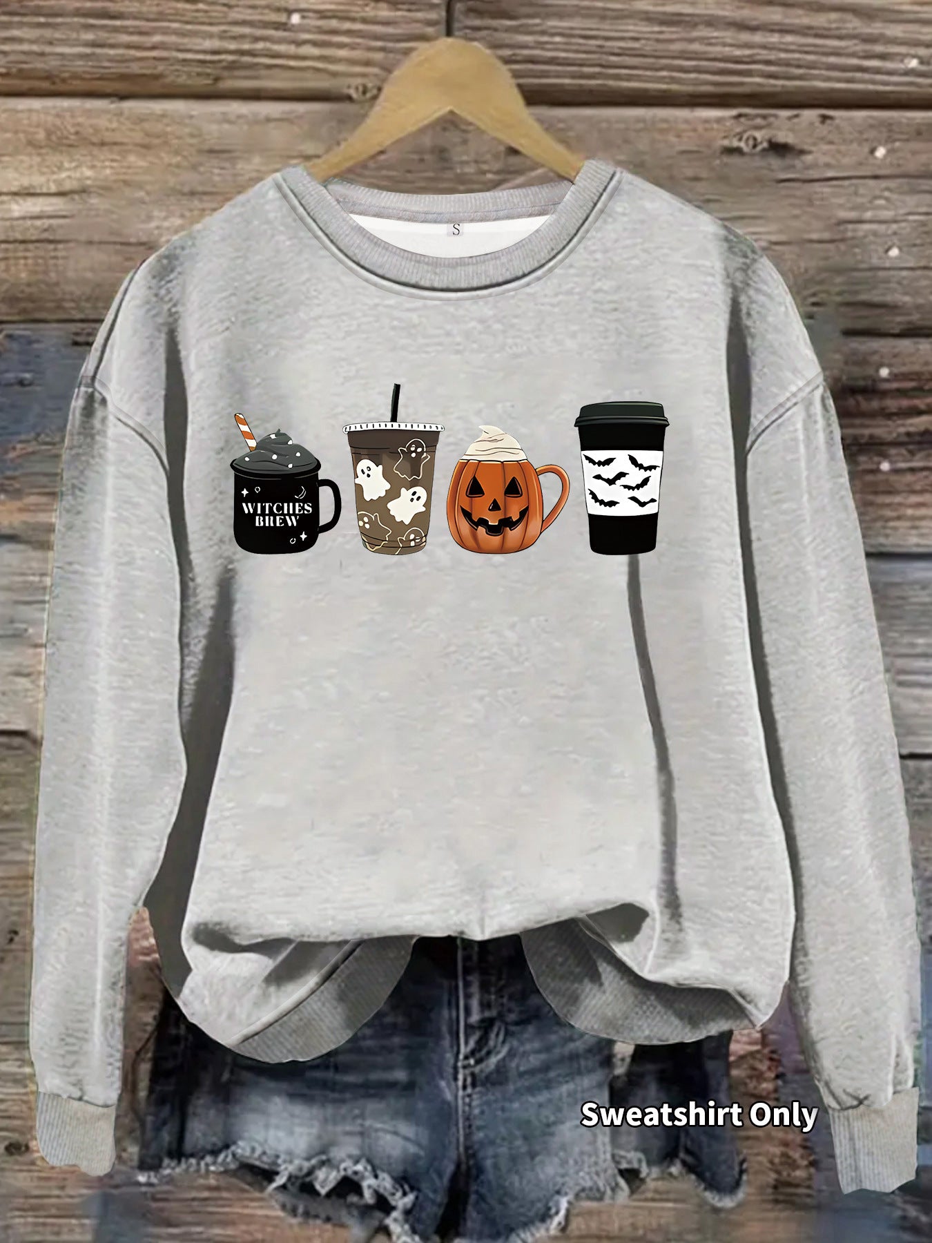 Round neck hoodie for women Halloween