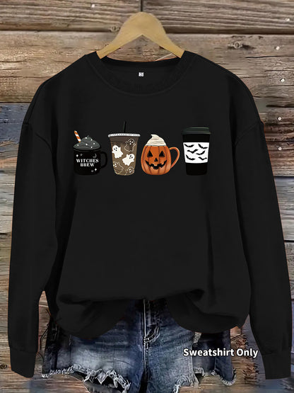 Round neck hoodie for women Halloween