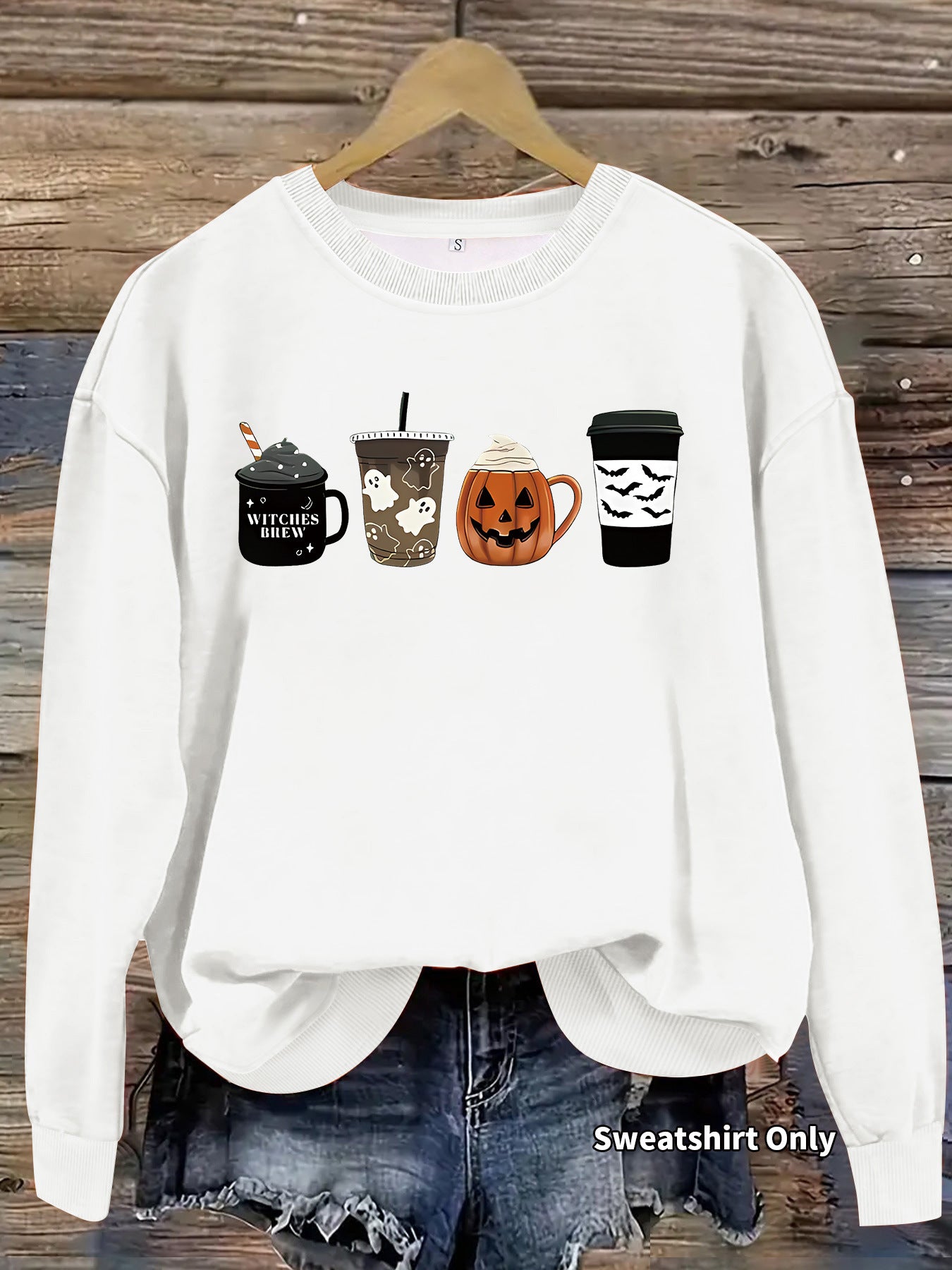 Round neck hoodie for women Halloween