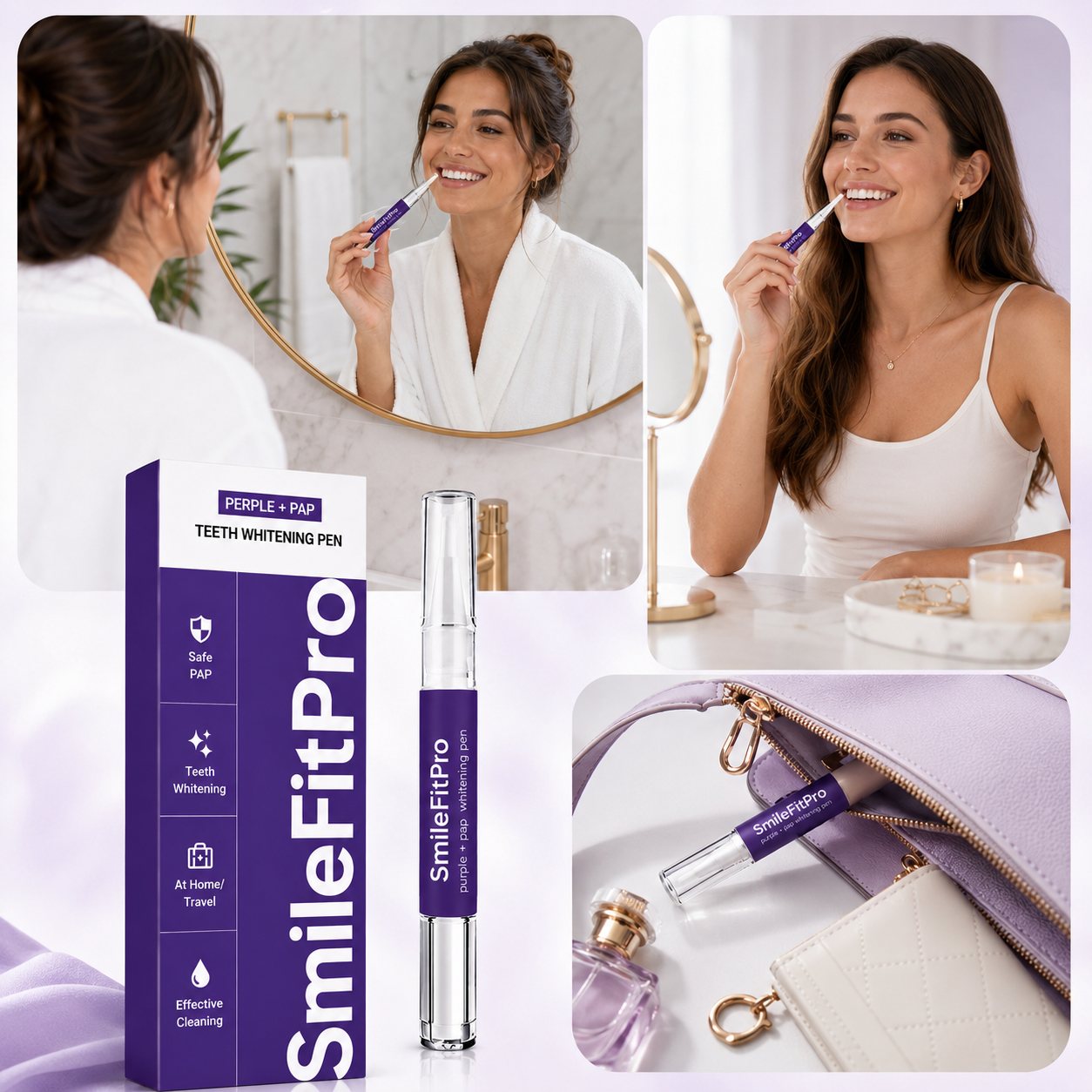 🦷 SmileFitPro PAP+ Purple Teeth Whitening Pen 💜