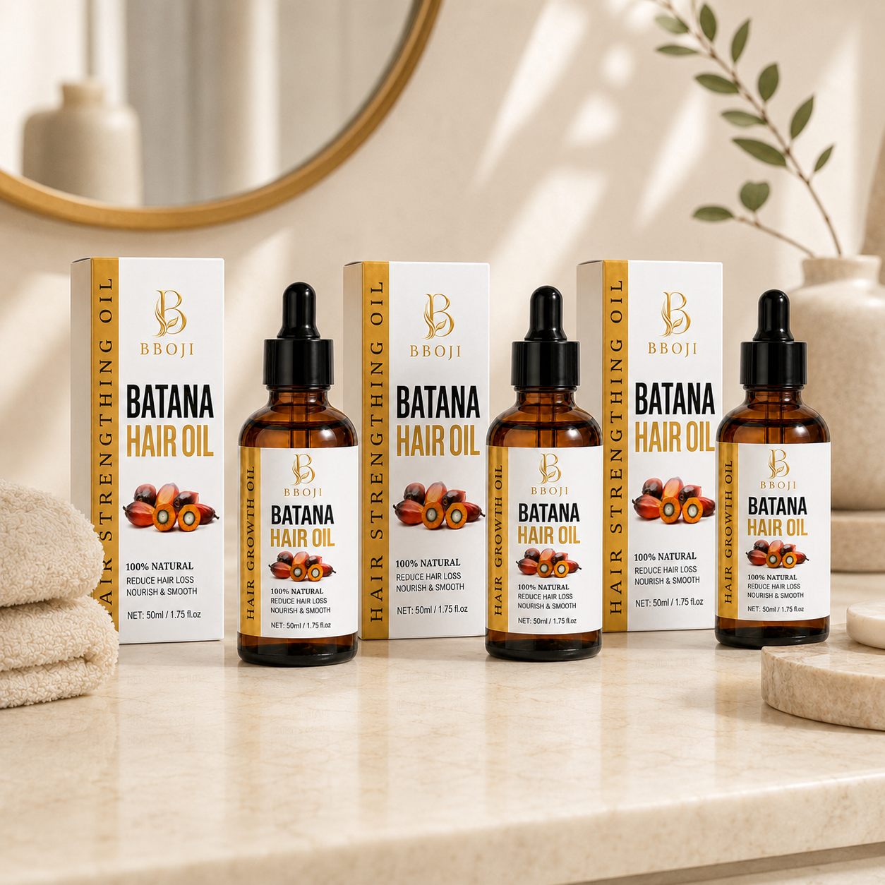 🔥Batana Oil Hair Treatment for Dry, Frizzy & Damaged Hair – Deep Nourishing Fortifying Hair Care Serum 💇‍♀️✨