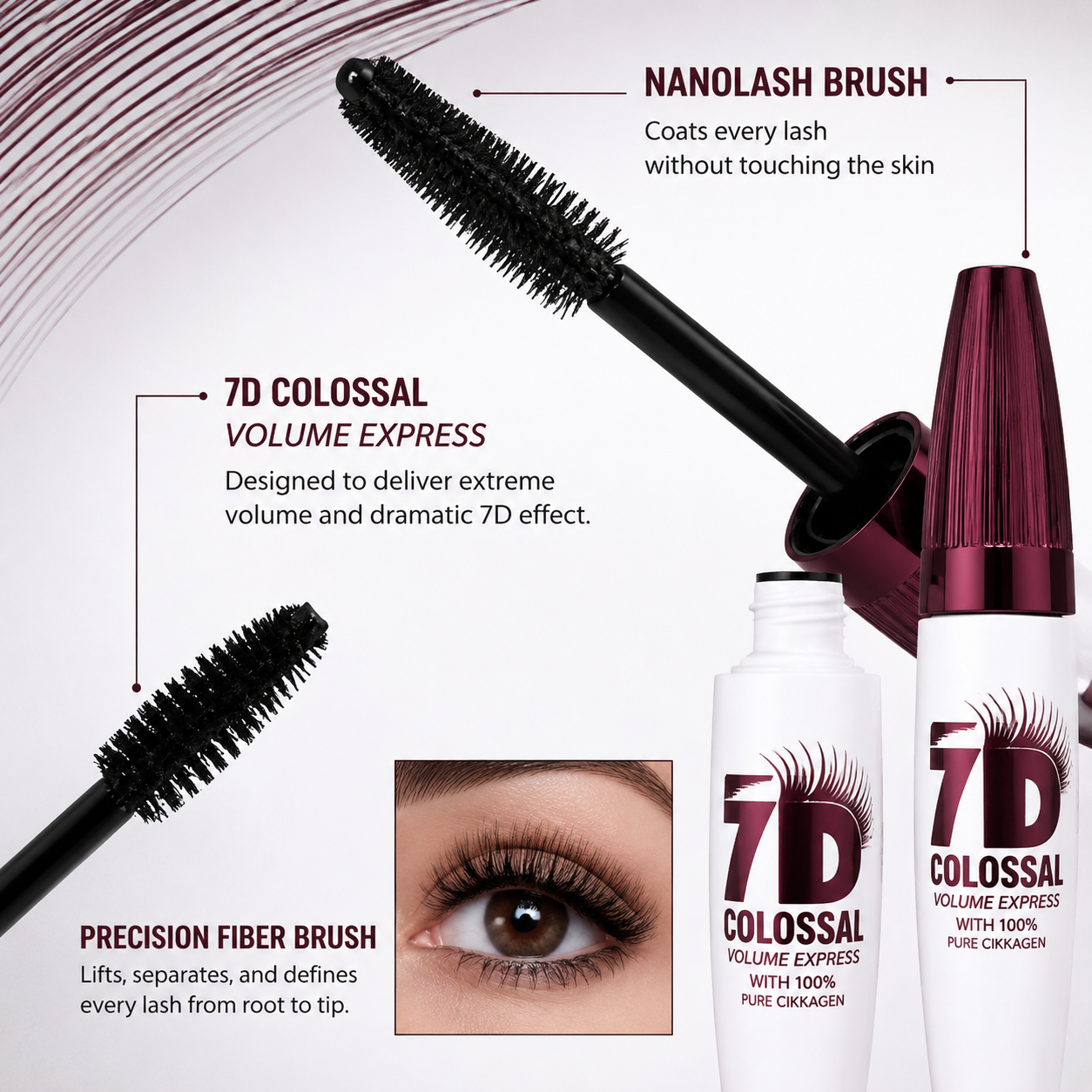 🔥Artuift™Limited-time offer: Buy one get one free✨7D Colossal Mascara – 7X Volume, 24H Waterproof & Smudge-Proof