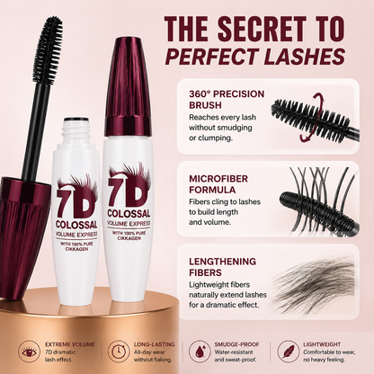 🔥Artuift™Limited-time offer: Buy one get one free✨7D Colossal Mascara – 7X Volume, 24H Waterproof & Smudge-Proof