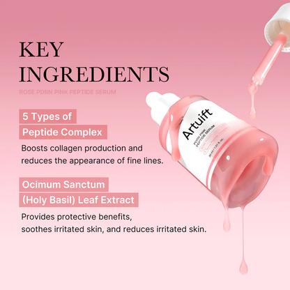 Artuift™ PDRN Pink Glow Serum | Glass Skin Hydration & Peptide Repair ✨