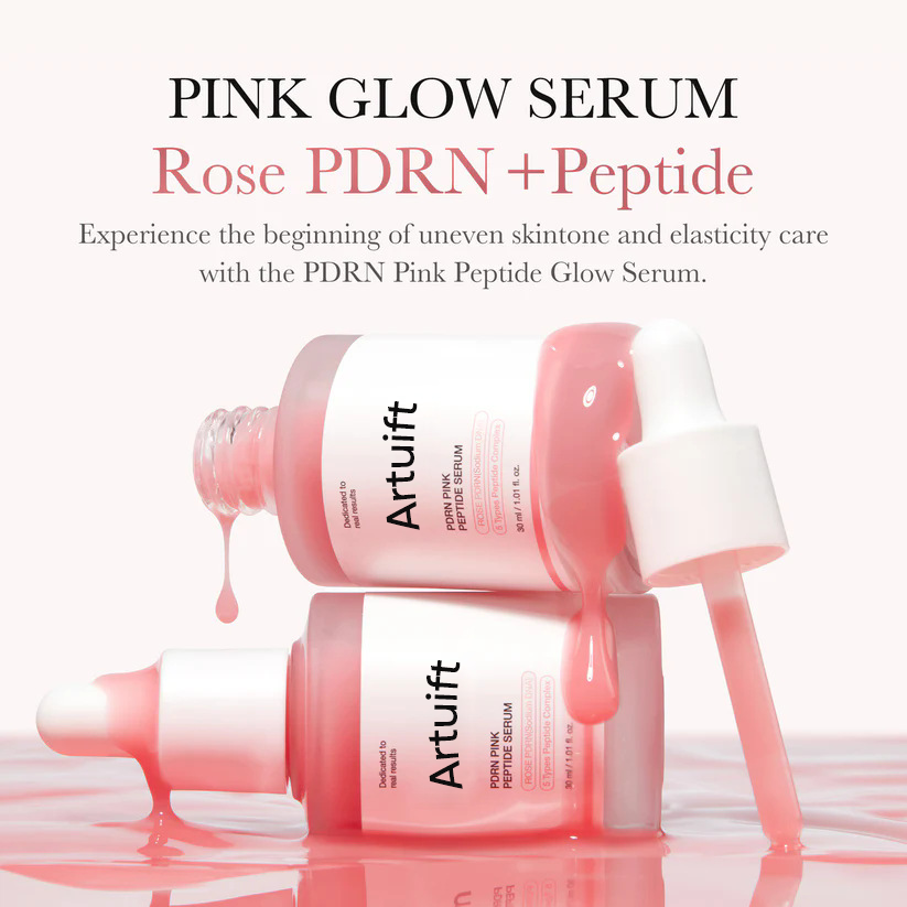 Artuift™ PDRN Pink Glow Serum | Glass Skin Hydration & Peptide Repair ✨