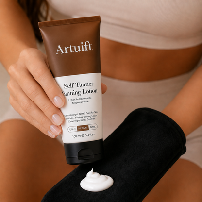 🔥 Last Day! Buy 1 Get 1 Free – Artuift Self Tanner Body Lotion | Natural Glow Sunless Tanning Cream