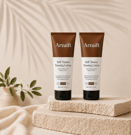 🔥 Last Day! Buy 1 Get 1 Free – Artuift Self Tanner Body Lotion | Natural Glow Sunless Tanning Cream