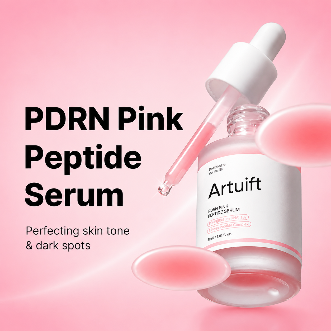 Artuift™ PDRN Pink Glow Serum | Glass Skin Hydration & Peptide Repair ✨
